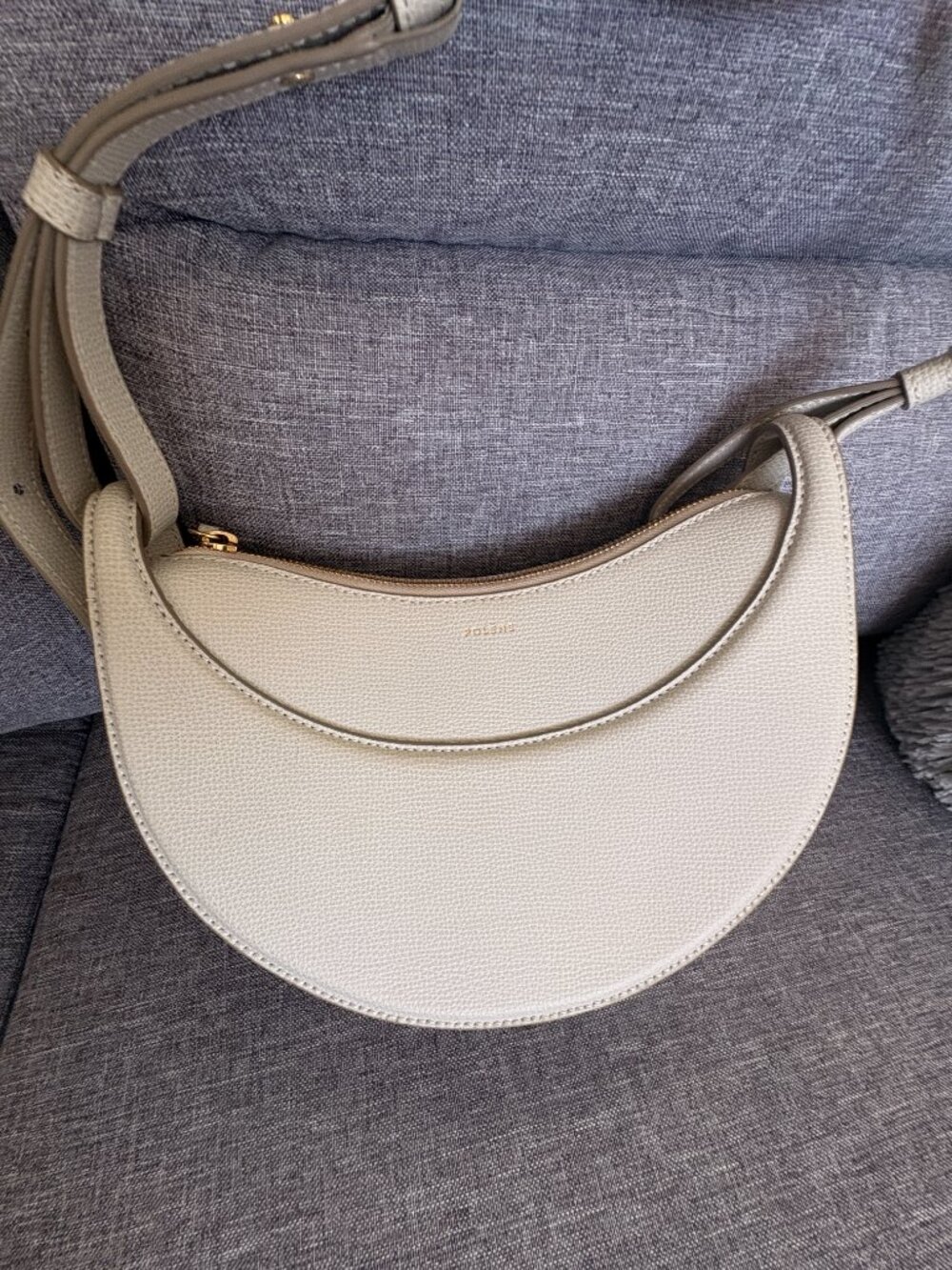 Polene Numéro Dix Edition Textured Chalk Shoulder Bag - Picture 8 of 11